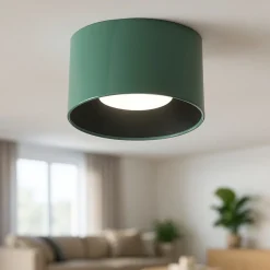 Plafoniere Moderne-Perenz Illuminazione Plafoniera hole verde tonda led 24w 3000k