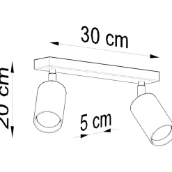 Plafoniere Moderne-Selezionato da Mazzolaluce Plafoniera in legno per cucina con faretti orientabili due luci