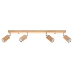 Plafoniere Moderne-Selezionato da Mazzolaluce Plafoniera in legno per cucina con faretti orientabili