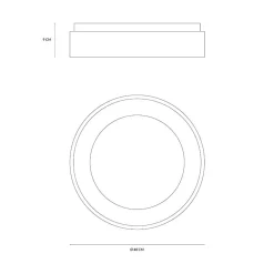Plafoniere Moderne-Vivida International Plafoniera inner-r vivida 48 bianca 40w 3000k 4000k dimmerabile