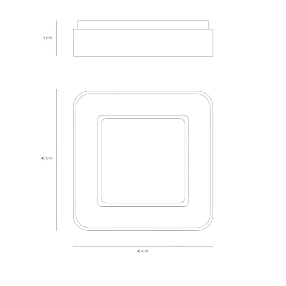 Plafoniere Moderne-Vivida International Plafoniera inner-s 40 sabbia 32w 3000k 4000k dimmerabile vivida