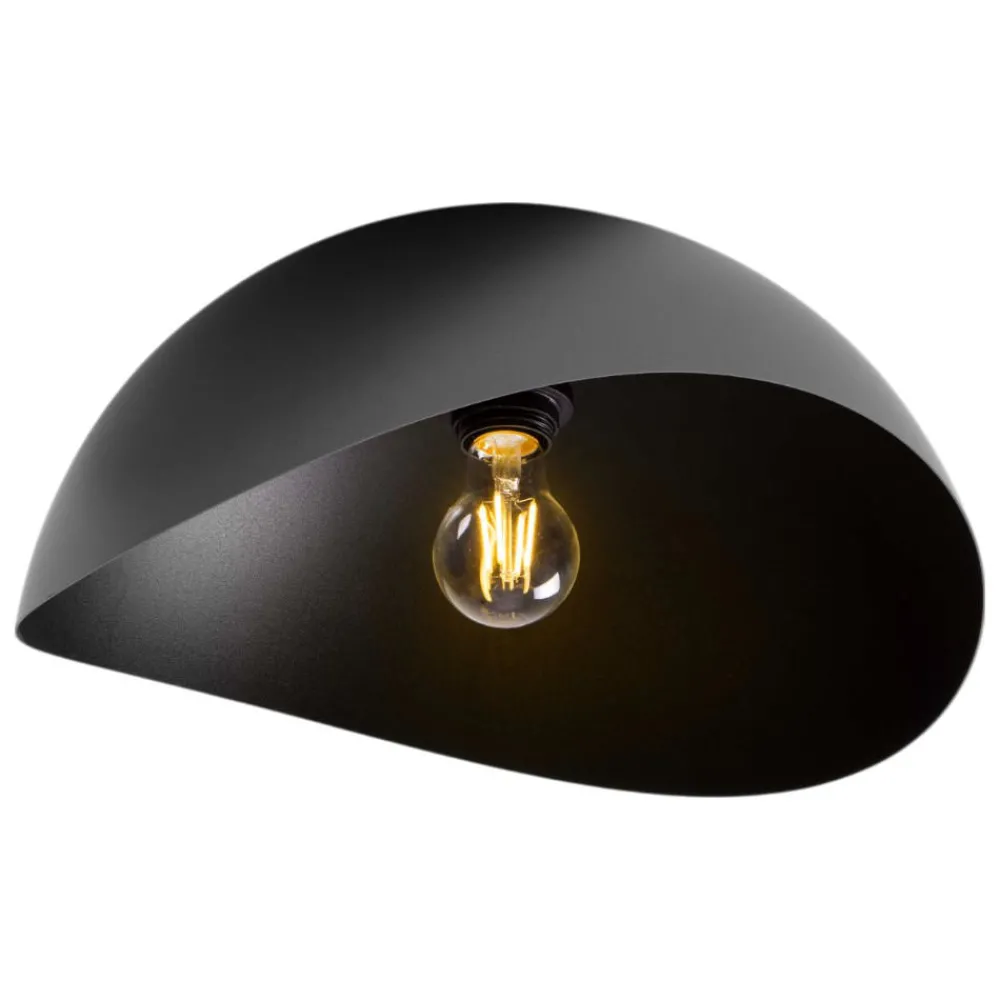 Plafoniere Moderne-Selezionato da Mazzolaluce Plafoniera kiki nera semi sfera 40 cm moderna