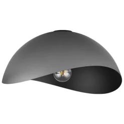 Plafoniere Moderne-Selezionato da Mazzolaluce Plafoniera kiki nera semi sfera 40 cm moderna