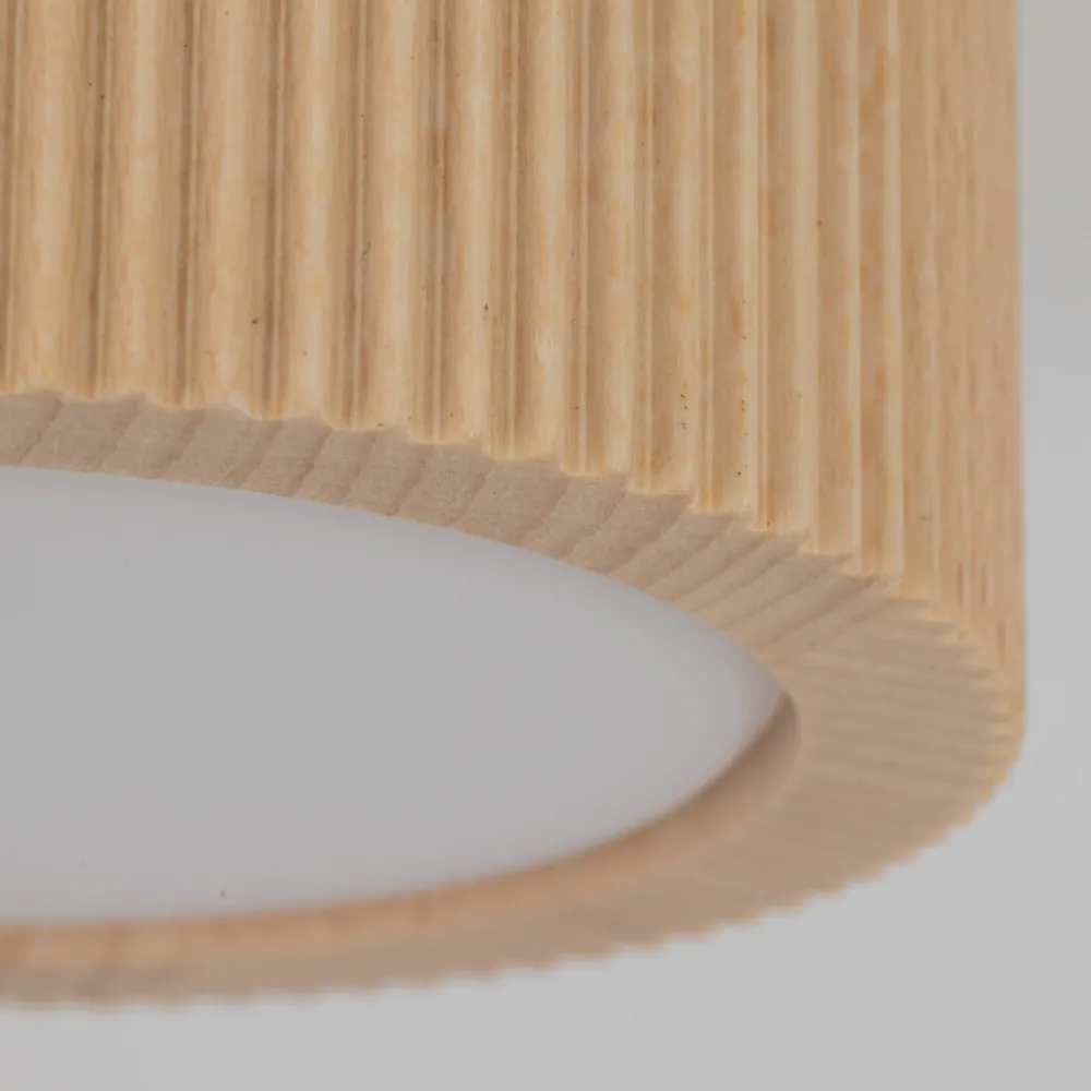 Plafoniere Moderne-Selezionato da Mazzolaluce Plafoniera lampada da soffitto scandinava in legno rotonda