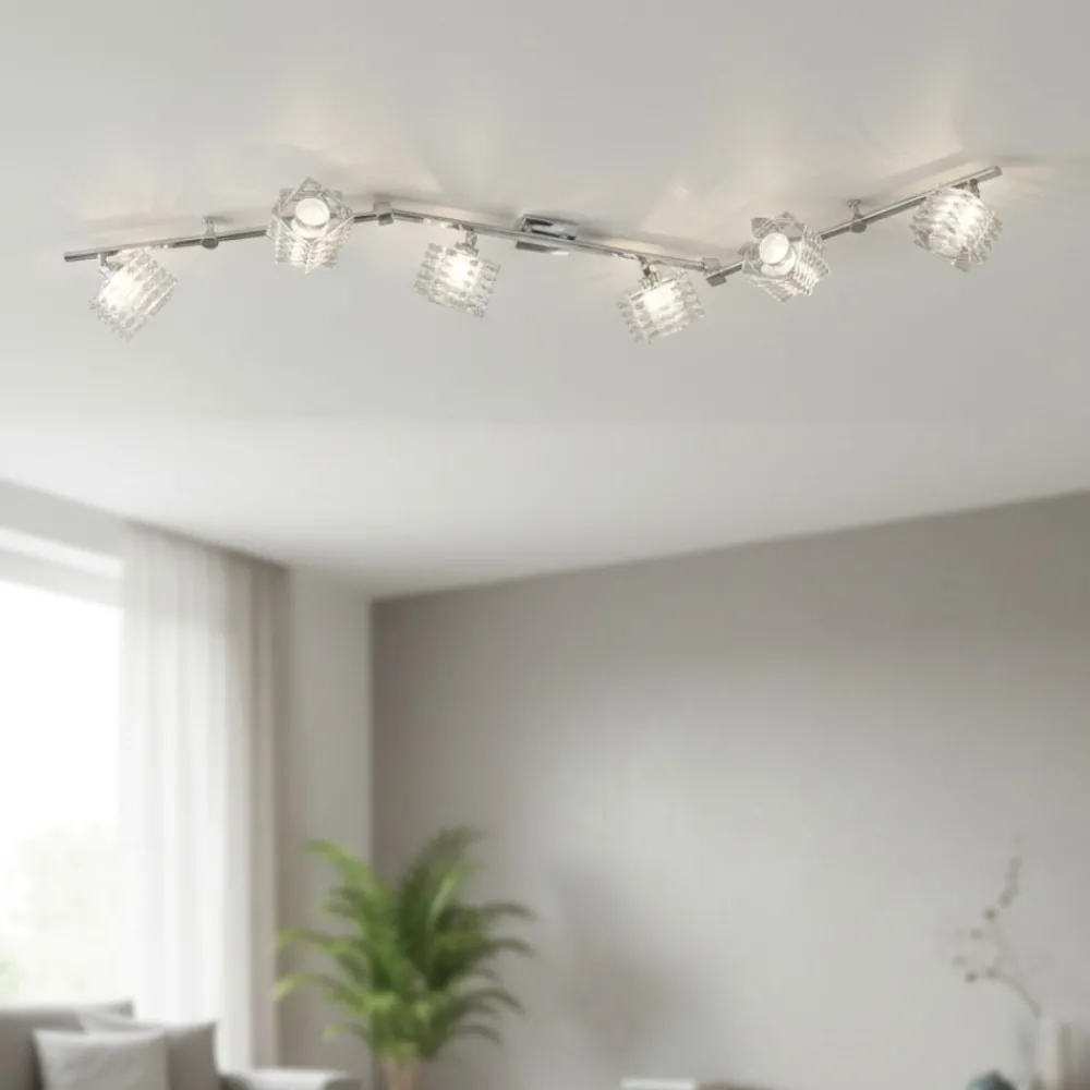 Plafoniere Moderne-Top Light Plafoniera lampada da soffitto con faretti di vetro rubik