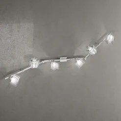 Plafoniere Moderne-Top Light Plafoniera lampada da soffitto con faretti di vetro rubik