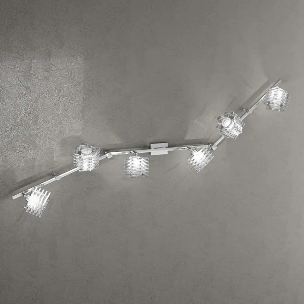 Plafoniere Moderne-Top Light Plafoniera lampada da soffitto con faretti di vetro rubik