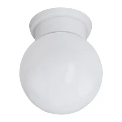 Plafoniere Moderne-Eglo Plafoniera lampada da soffitto sfera di vetro bianco durelo