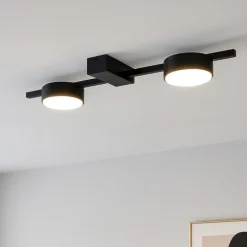 Plafoniere Moderne-Selezionato da Mazzolaluce Plafoniera lampada nera da soffitto design minimale