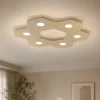 Plafoniere Moderne-Top Light Plafoniera 6 lampadine sostituibili design moderna colore sabbia