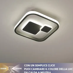 Plafoniere Moderne-Vivida International Plafoniera led antracite moderna 20w 3000k 4000k vivida roile