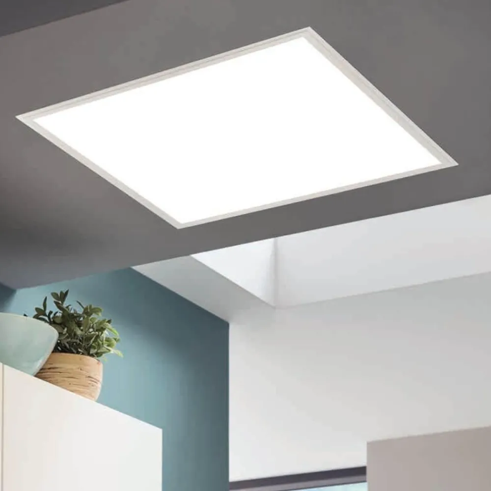 Plafoniere Moderne-Eglo Plafoniera led bianca ad incasso salobrena