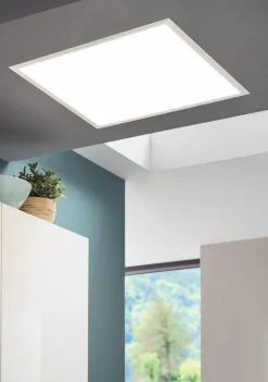 Plafoniere Moderne-Eglo Plafoniera led bianca ad incasso salobrena