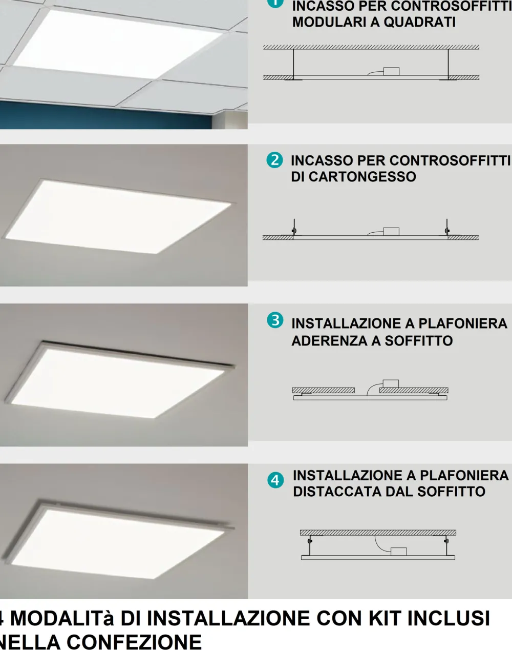 Plafoniere Moderne-Eglo Plafoniera led bianca ad incasso salobrena