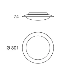 Plafoniere Moderne-Linea Light Plafoniera led bianca led 3000k 11w crew