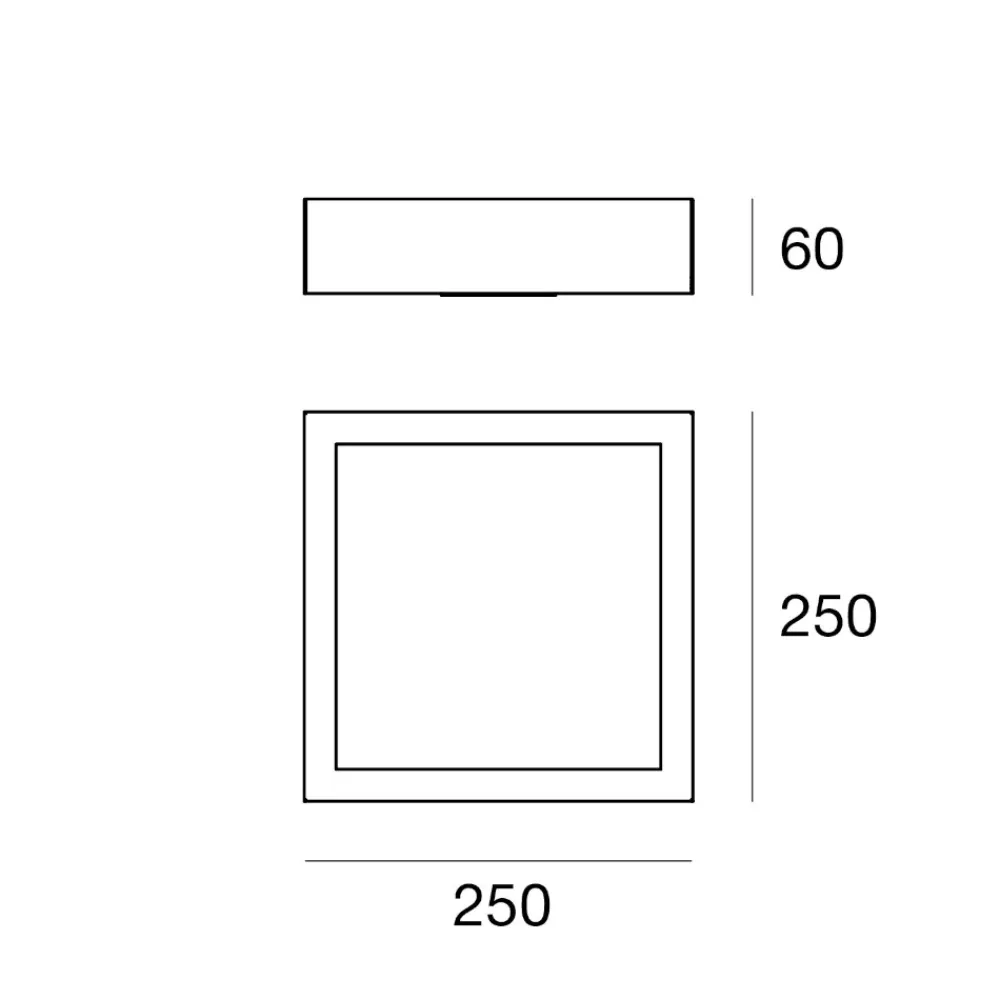 Plafoniere Moderne-Linea Light Plafoniera led box sq 17w 3000k quadrata bianca