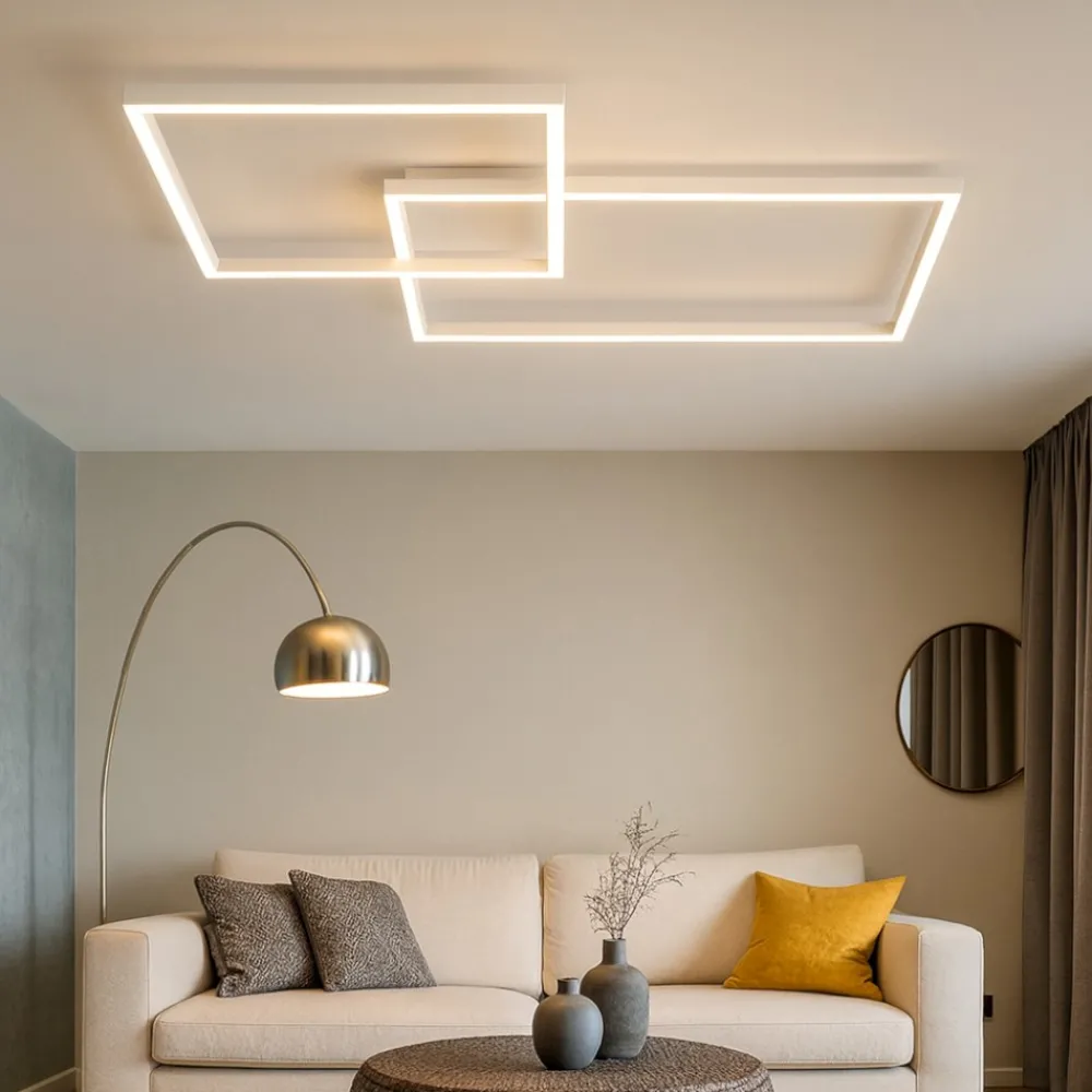 Plafoniere Moderne-Perenz Illuminazione Plafoniera led cct 3000k 4000k 6000k moderna perenz cross bianco