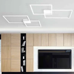 Plafoniere Moderne-Perenz Illuminazione Plafoniera led cct 3000k 4000k 6000k moderna perenz cross bianco