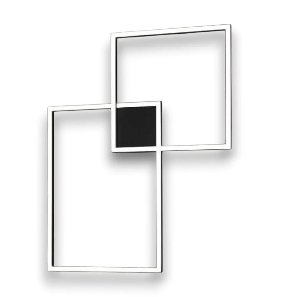 Plafoniere Moderne-Perenz Illuminazione Plafoniera led cct 64w 3000k 4000k 6000k nera moderna perenz cross