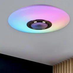Plafoniere Moderne-Selezionato da Mazzolaluce Plafoniera led da 3000k a 6000k rgb con altoparlante