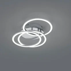 Plafoniere Moderne-Selezionato da Mazzolaluce Plafoniera led da 2700k a 6000k tricolor moderna nickel con telecomando