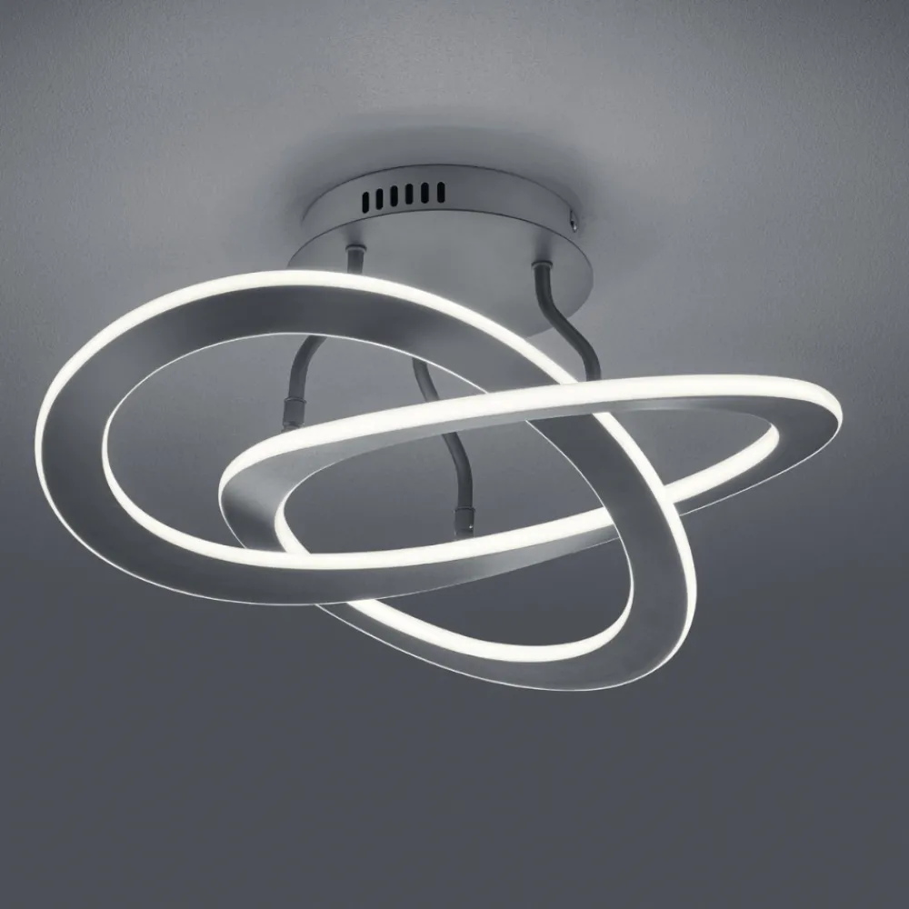 Plafoniere Moderne-Selezionato da Mazzolaluce Plafoniera led design antracite 40w 3000k dimmerabile per soggiorno
