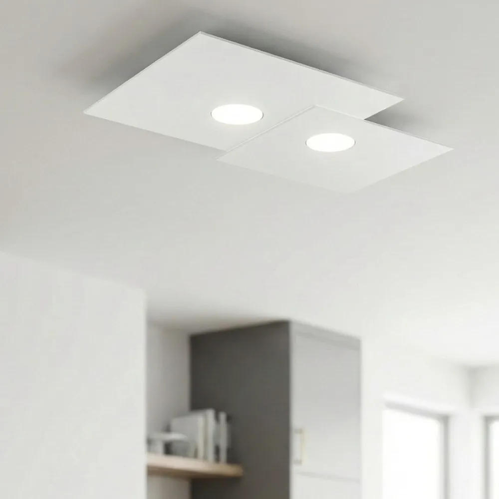Plafoniere Moderne-Top Light Plafoniera led design bianca moderna plate
