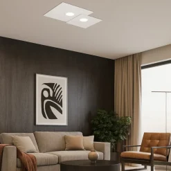 Plafoniere Moderne-Top Light Plafoniera led design bianca moderna plate