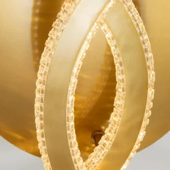 Plafoniere Moderne-Selezionato da Mazzolaluce Plafoniera led design cerchi oro per camera da letto stile contemporaneo