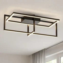 Plafoniere Moderne-Selezionato da Mazzolaluce Plafoniera led design moderna per camera da letto nera