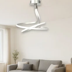 Plafoniere Moderne-Selezionato da Mazzolaluce Plafoniera led design per cucina moderna grigio cromo