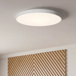 Plafoniere Moderne-Eglo Plafoniera led dimmerabile bianca 36w da 2700k a 6500k zubieta
