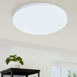 Plafoniere Moderne-Eglo Plafoniera led dimmerabile bianca 36w da 2700k a 6500k zubieta