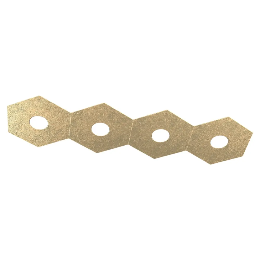 Plafoniere Moderne-Top Light Plafoniera led foglia oro design moderno 4 lampade intercambiabili