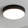 Plafoniere Moderne-Gea Luce Plafoniera led cloe nero 20w 3000k rotonda