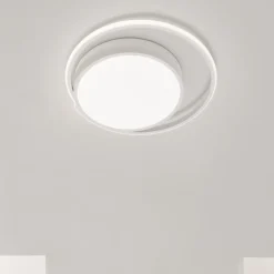Plafoniere Moderne-Selezionato da Mazzolaluce Plafoniera led 3000k bianca rotonda design moderno
