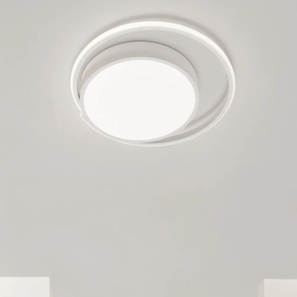 Plafoniere Moderne-Selezionato da Mazzolaluce Plafoniera led 3000k bianca rotonda design moderno
