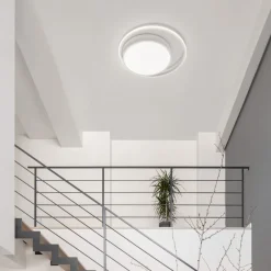 Plafoniere Moderne-Selezionato da Mazzolaluce Plafoniera led 3000k bianca rotonda design moderno