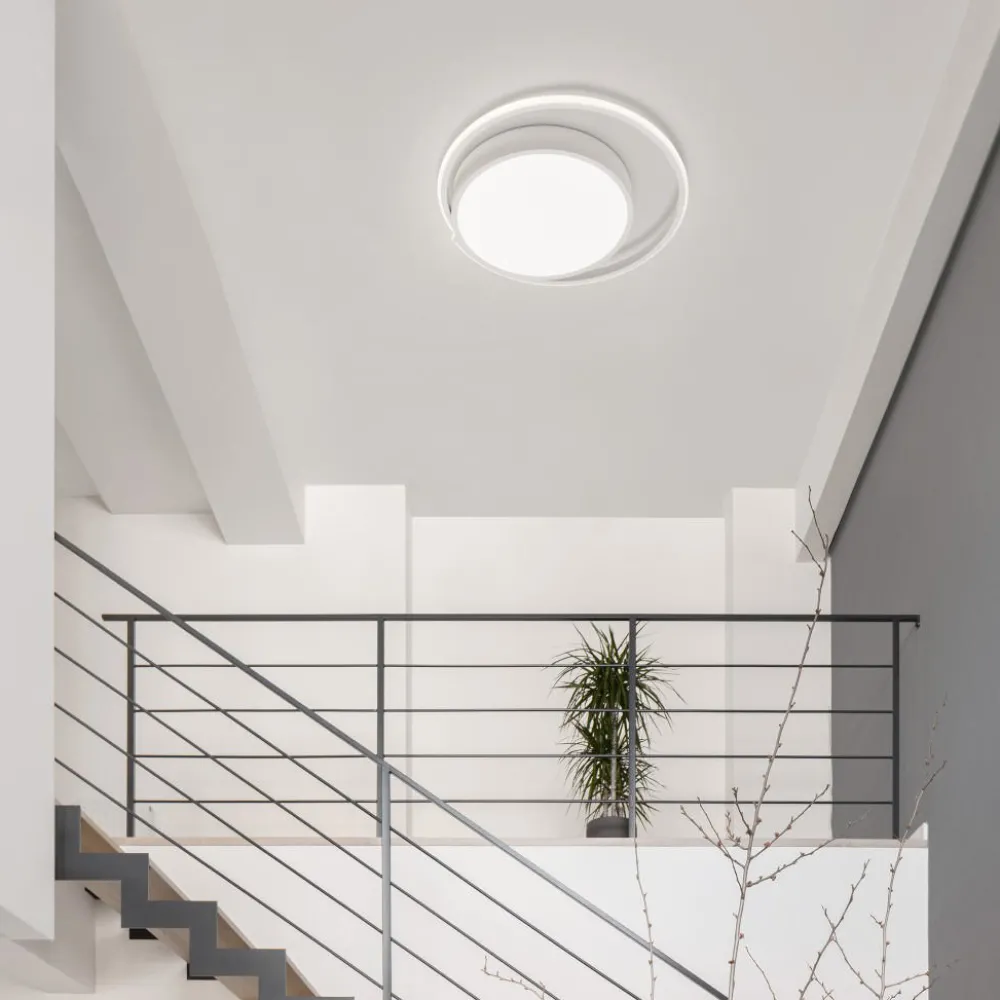 Plafoniere Moderne-Selezionato da Mazzolaluce Plafoniera led 3000k bianca rotonda design moderno