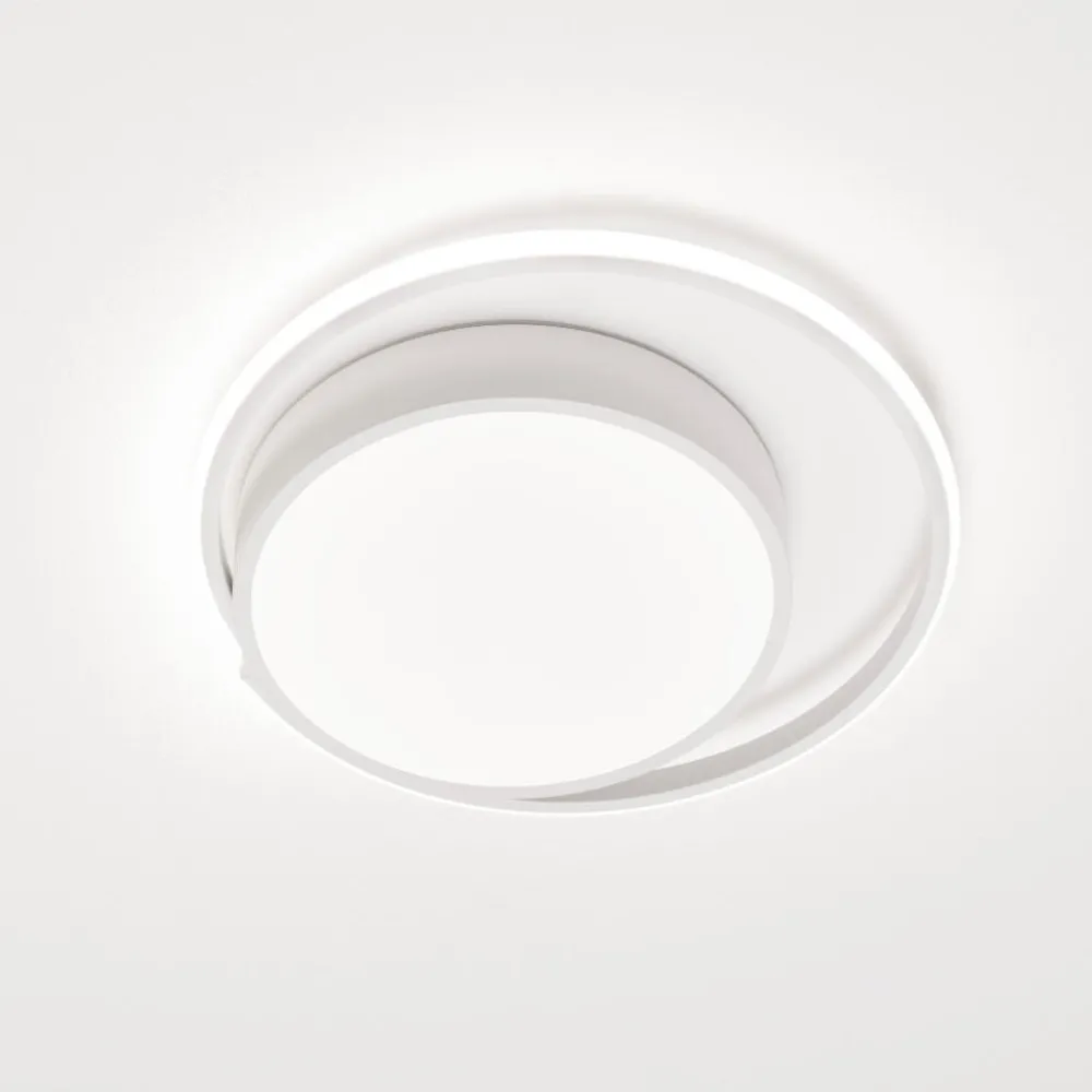 Plafoniere Moderne-Selezionato da Mazzolaluce Plafoniera led 3000k bianca rotonda design moderno