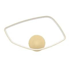 Plafoniere Moderne-Eglo Plafoniera led 3000k design moderna fascia oro vallerosa