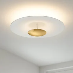 Plafoniere Moderne-Linea Light Plafoniera led 3000k design tondo horizon oro