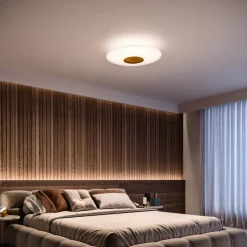Plafoniere Moderne-Linea Light Plafoniera led 3000k design tondo horizon oro