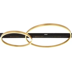 Plafoniere Moderne-Selezionato da Mazzolaluce Plafoniera led 3000k di colore nero e oro