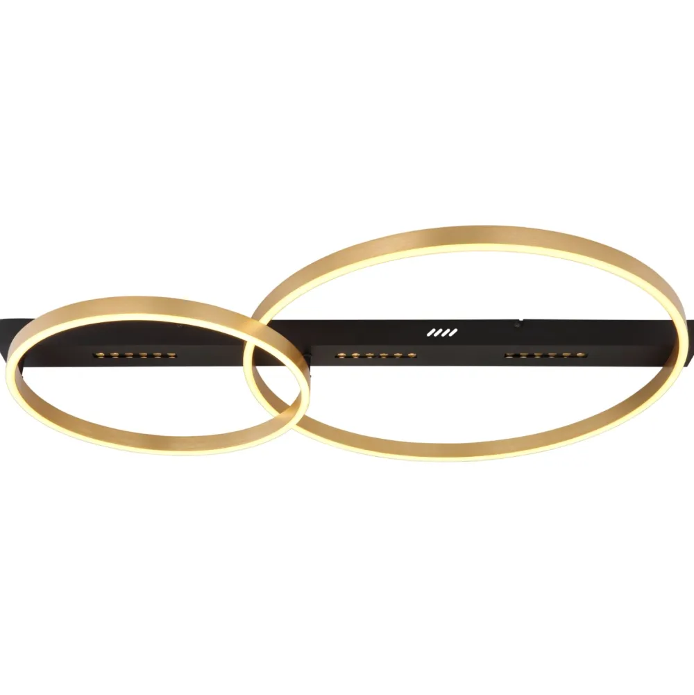Plafoniere Moderne-Selezionato da Mazzolaluce Plafoniera led 3000k di colore nero e oro