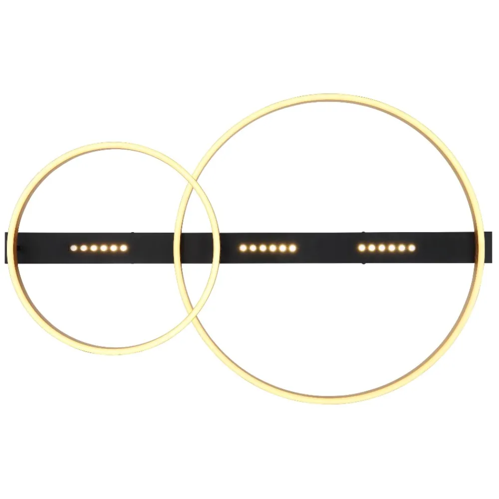 Plafoniere Moderne-Selezionato da Mazzolaluce Plafoniera led 3000k di colore nero e oro