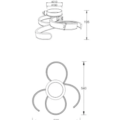 Plafoniere Moderne-Selezionato da Mazzolaluce Plafoniera led 3000k dimmerabile design originale