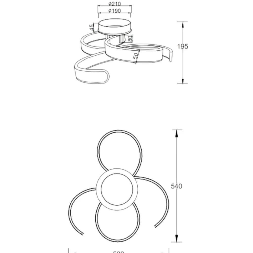 Plafoniere Moderne-Selezionato da Mazzolaluce Plafoniera led 3000k dimmerabile design originale