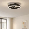 Plafoniere Moderne-Gea Luce Plafoniera led 3000k criseide nera per soggiorno