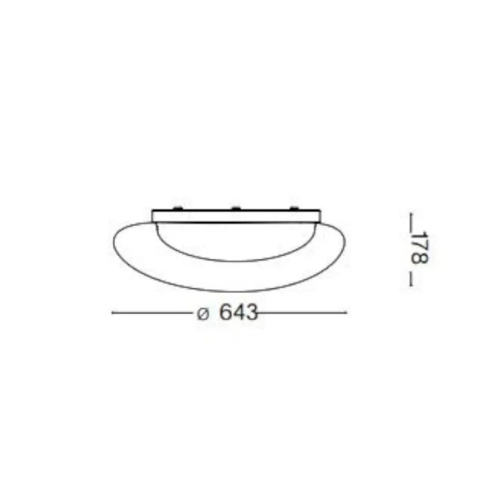 Plafoniere Moderne-Ideal Lux Plafoniera led 3000k squish pl d64